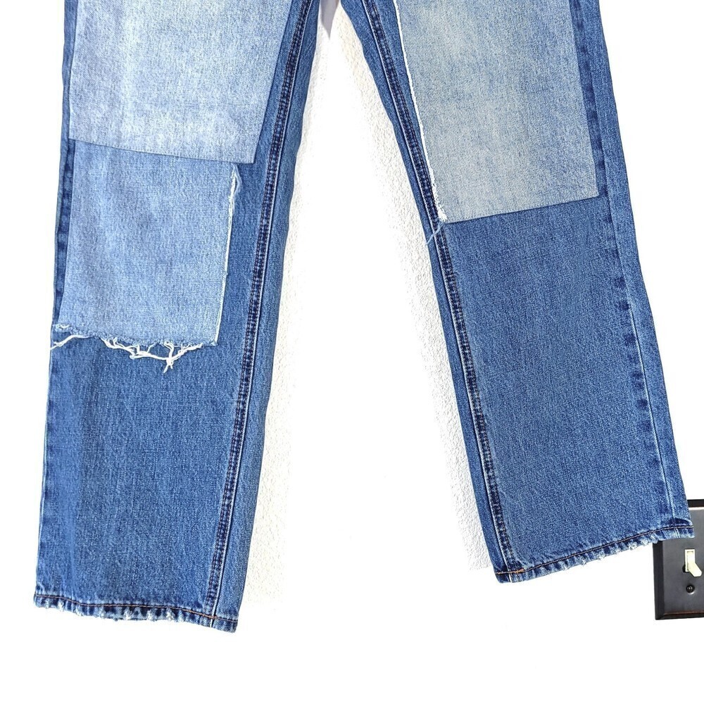 URBAN OUTFITTERS BDG High Rise Straight Cowboy Jean Denim Western Patchwork 29 - Picture 5 of 10